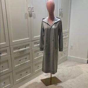 CYRUS Gray Hooded Longline Sweatshirt robe/duster